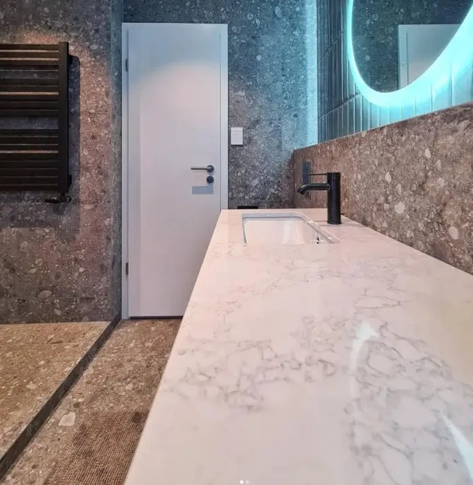 Blat de baie quartz Marmorea Arabesque