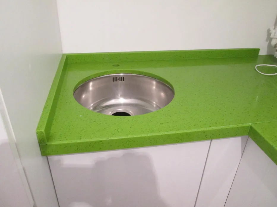 Blat de baie quartz Fresh Green