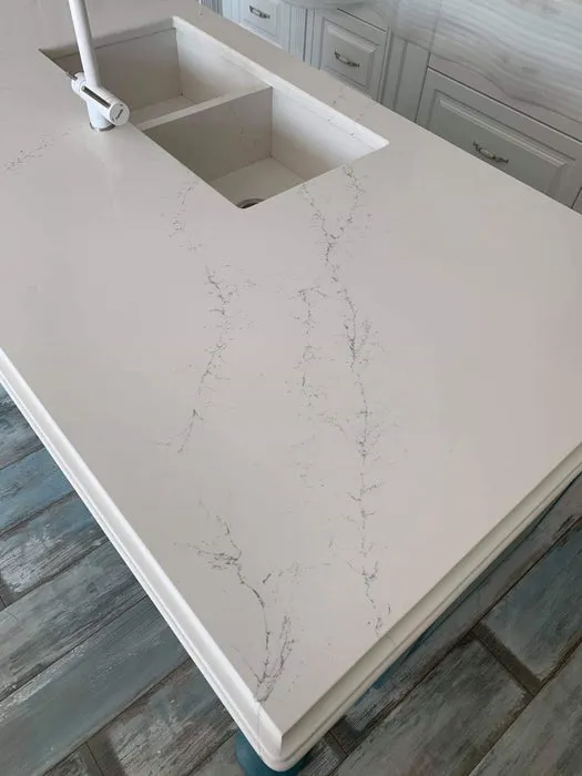 Blat de baie quartz Calacatta Verona