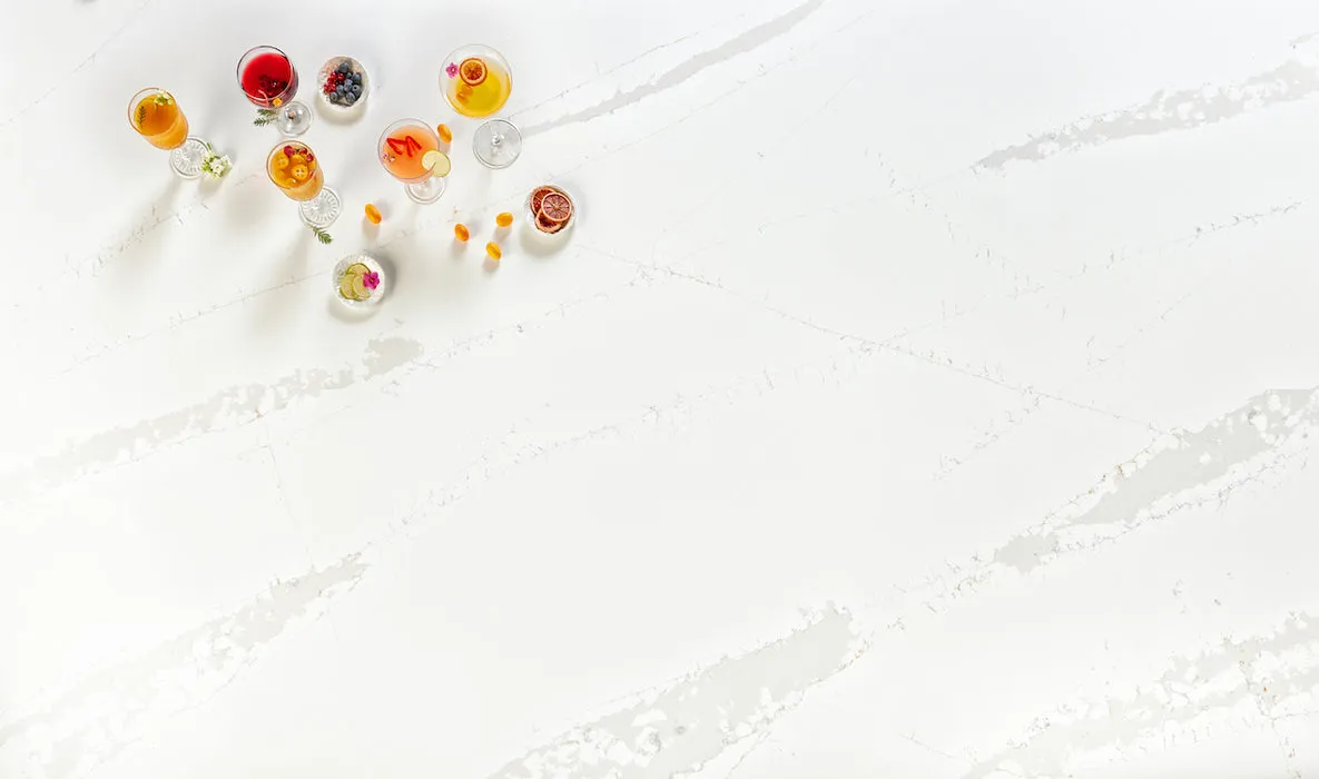 Blat de baie quartz Calacatta Valencia