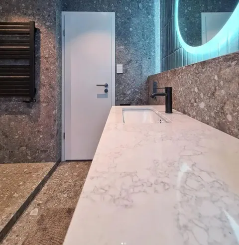 Blat de baie quartz Marmorea Arabesque