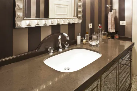 Blat de baie quartz 7633 Corona Brown