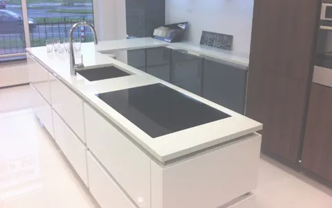 Blat de baie quartz Brillant White