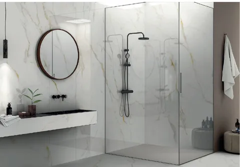 Blat de baie ceramică Calacatta Oro