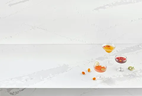 Blat de baie quartz Calacatta Valencia