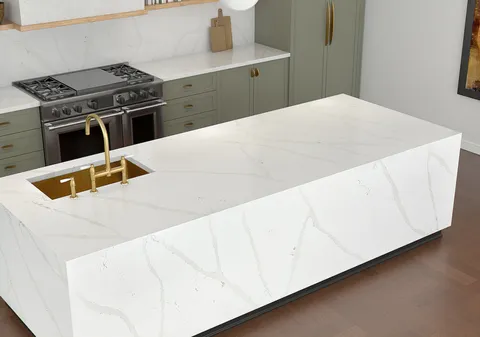 Blat de baie quartz Calacatta Garda