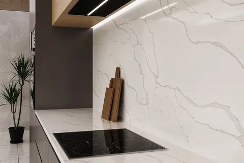 Blat de baie quartz 7352 Calacatta Ciara