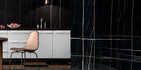 Blat de baie ceramică Sahara Noir